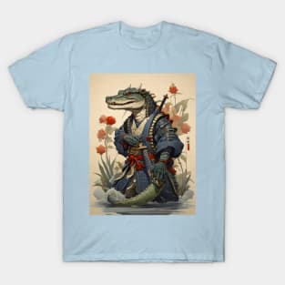 Japanese crocodile samurai T-Shirt